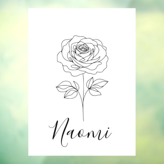 6月パーソナライズされたバラ誕生花の贈り物 ウィンドウサイン (シート3)