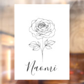 6月パーソナライズされたバラ誕生花の贈り物 ウィンドウサイン (シート2)