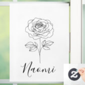 6月パーソナライズされたバラ誕生花の贈り物 ウィンドウサイン (ホーム)