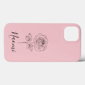 6月パーソナライズされたバラ誕生花の贈り物 Case-Mate iPhoneケース (裏面 (横))