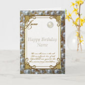 6月パールバーストーン誕生日カード カード (黄色い花)