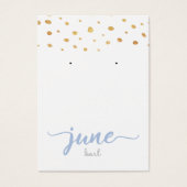 6月真珠の誕生石イヤリングディスプレイカード (正面)