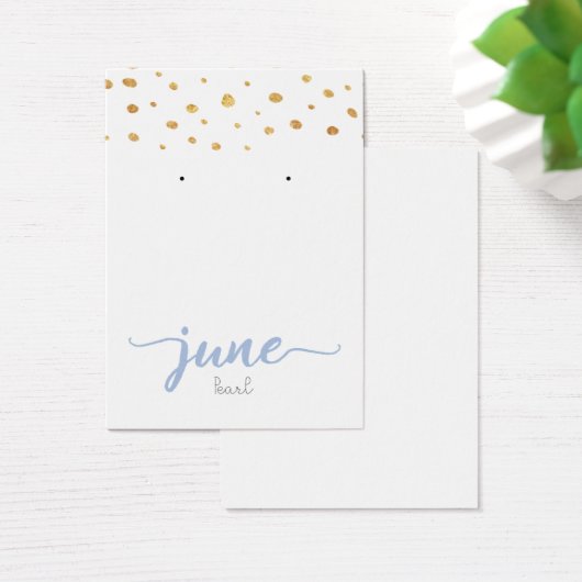 6月真珠の誕生石イヤリングディスプレイカード (デスク)