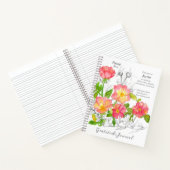 6月誕生日ピンクワイルドバラ感謝ジャーナル ノートブック (内部)