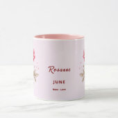 6月誕生月フラワーカスタムコーヒーマグ マグカップ (中央)