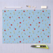 6月誕生月フラワーズバラハニーサックル 薄葉紙 (クラフト)