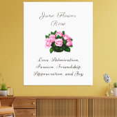 6月誕生月フラワーバラタイムレスフローラ キャンバスプリント (インサイチュ (リビング))