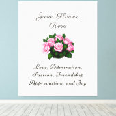 6月誕生月フラワーバラタイムレスフローラ キャンバスプリント (インサイチュ (ウッドフロア))