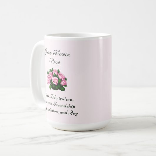 6月誕生月フラワーバラタイムレスフローラ コーヒーマグカップ (正面左)