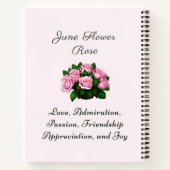 6月誕生月フラワーバラタイムレスフローラ ノートブック (裏面)