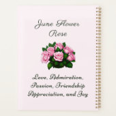 6月誕生月フラワーバラタイムレスフローラ プランナー手帳 (裏面)