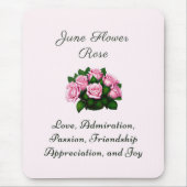 6月誕生月フラワーバラタイムレスフローラ マウスパッド (正面)