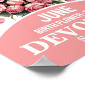 6月誕生月花クリスチャン子供部屋アート ポスター (角)