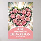 6月誕生月花クリスチャン子供部屋アート ポスター (正面)