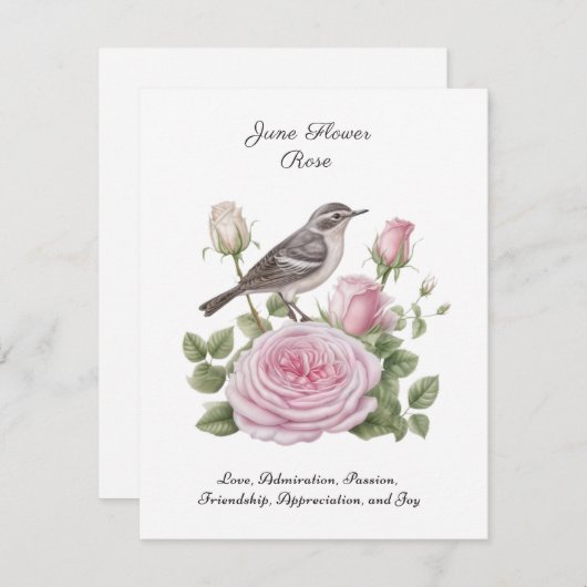 6月誕生月花バラエレガント誕生日 (正面/裏面)