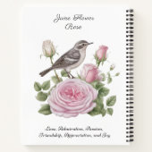 6月誕生月花バラエレガント誕生日 ノートブック (裏面)