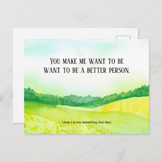 6月1日に何かいい日を言う賛辞 ポストカード (正面/裏面)