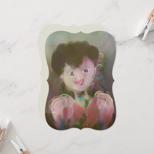 6月10日パーソナリティポートレートデジタ絵画ル (正面/裏面インサイチュ)