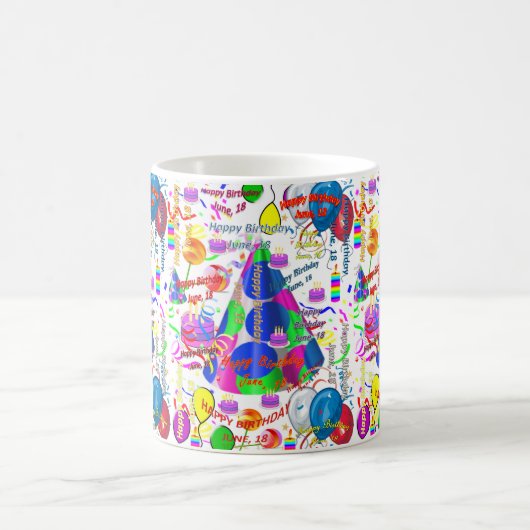 6月18日誕生日マグカップ コーヒーマグカップ (中央)