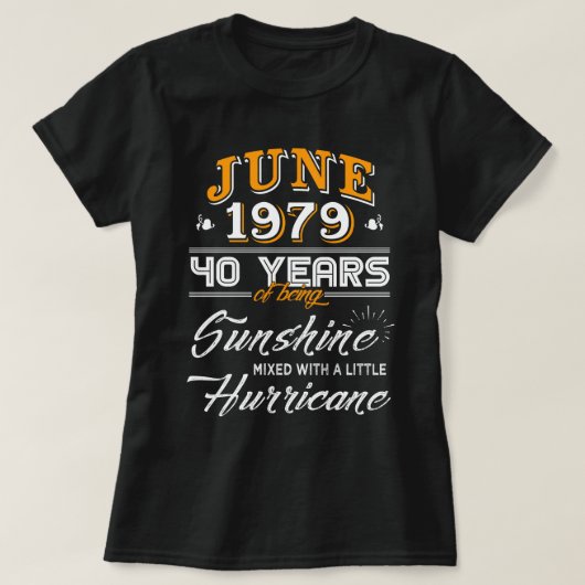 6月1979日日光が40年間のあること Tシャツ (デザイン正面)