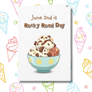 6月2日はNational Rocky Road Day Coloring Page カード