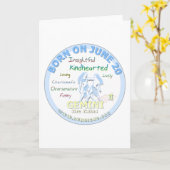 6月20日誕生日 – ジェミニ カード (黄色い花)