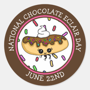 6月22日チョコレートエクレアデー ラウンドシール