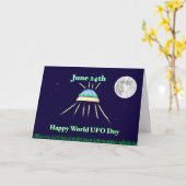 6月24日は世界のUFOデー カード (黄色い花)