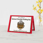 6月26日はナショナル・チョコレート・プディング・デーです カード (黄色い花)