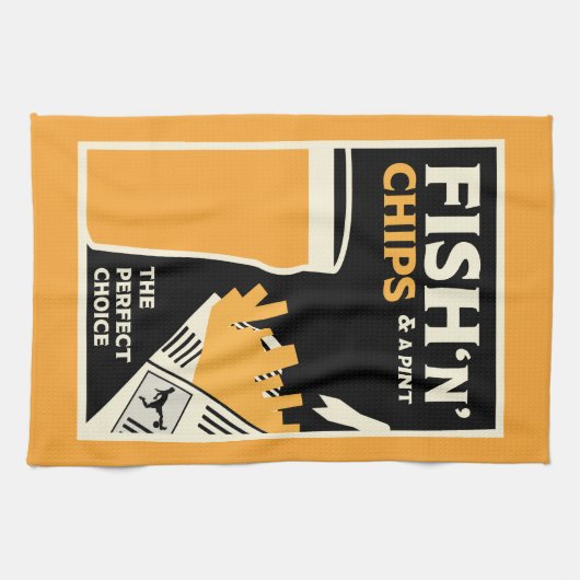 6月4日 – 魚とチップの日 キッチンタオル (横)