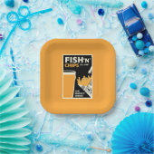 6月4日 – 魚とチップの日 ペーパープレート (パーティー)