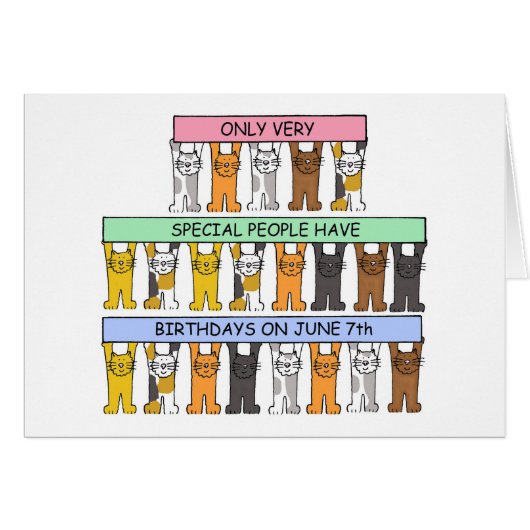 6月7日誕生日、猫漫画。 (正面横)