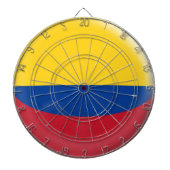 6本の投げ矢のコロンビアのコロンビアの旗が付いているダート盤 ダーツボード (正面)