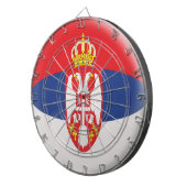 6本の投げ矢のセルビアのセルビア人の旗が付いているダート盤 ダーツボード (正面右)