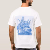 6本足の猫のTシャツ クロッパーズ Tシャツ (裏面)