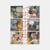 6枚のおばあちゃんの名前をカスタムするギフト フリースブランケット (正面)