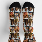 6枚のカスタム写真を黒でフォトコラージュを作成 ソックス (上部)