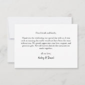 6枚のカスタム写真コラージュ お気に入りの瞬間 サンキューカード (裏面)