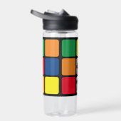 6枚のコラージュモダンキューブ赤青緑 ウォーターボトル (右面)