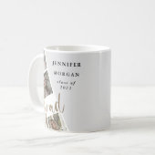 6枚のコラージュ金ゴールドの卒業写真 コーヒーマグカップ (正面左)