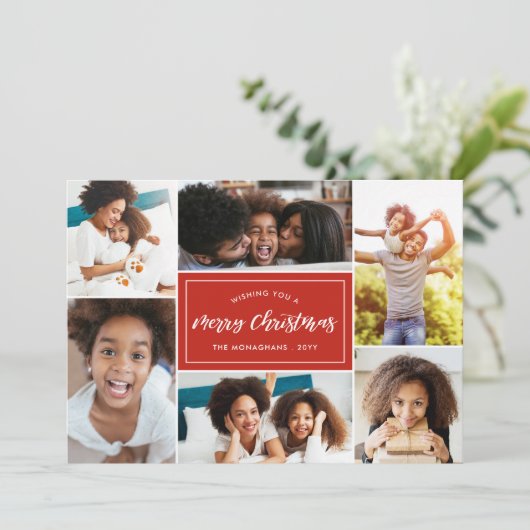 6枚のコラージュ |緑の格子縞バック シーズンカード (スタンド正面)