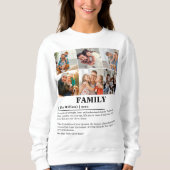 6枚のパーソナライズされた写真コラージュのファミリ定義 スウェットシャツ (正面)