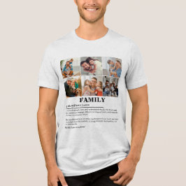 6枚のパーソナライズされた写真コラージュのファミリ定義 トライブレンドＴシャツ