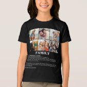 6枚のパーソナライズされた写真コラージュのファミリ定義 トライブレンドＴシャツ (正面)