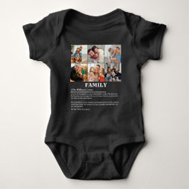 6枚のパーソナライズされた写真コラージュのファミリ定義 ベビーボディスーツ