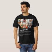 6枚のパーソナライズされた写真コラージュのファミリ定義 Tシャツ (正面フル)