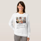 6枚のパーソナライズされた写真コラージュのファミリ定義 Tシャツ (正面フル)