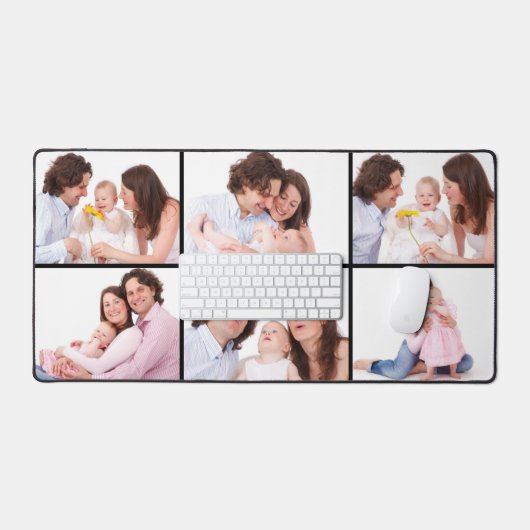 6枚のフォトコラージデスクマットを作成する デスクマット (キーボード&マウス)