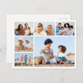 6枚のフォトコラージポストカードを作成 ポストカード (正面/裏面)