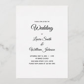 6枚のフォトコラージュのフィルム枠が日付結婚を保存 箔招待状 (裏面)